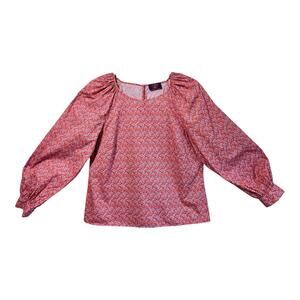 J CREW Women S Blouse LIBERTY Toutouayette Fabric Lavender Red Floral Bust 36"